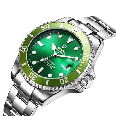 Teweisi Luminous Green Ghost Watch Men Full Automatic Mechanical Watch Movement Precision Steel Watch Waterproof Watch