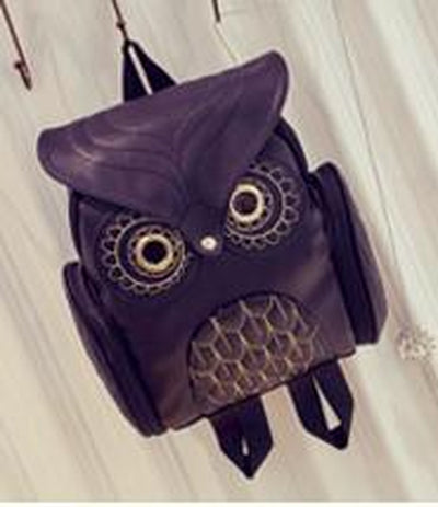 Japanese and Korean Trends, Women'S Owl Backpack, Leisure Travel Bag, Fashion Personality Cartoon Backpack