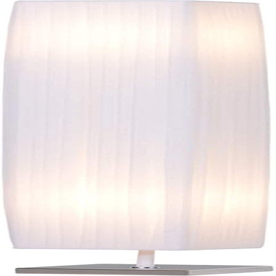 Lampada Da Terra Lampada Piantana Da Terra Design Moderna Salotto Tessuto 14×14×120Cm Bianco