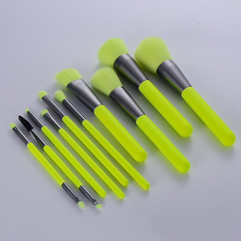 10Pcs Professional Makeup Neon Brushes