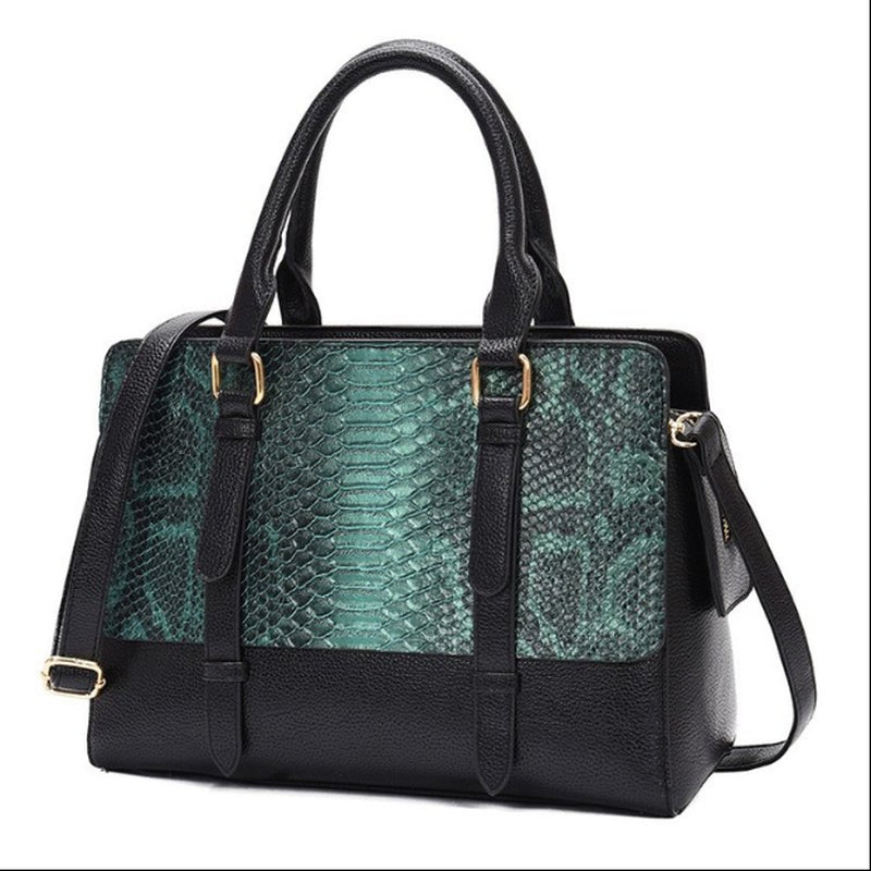 New Female Bag Snake-Print Handbag Large-Capacity European and American Style Fan Wear Bag Trend Shoulder Bag