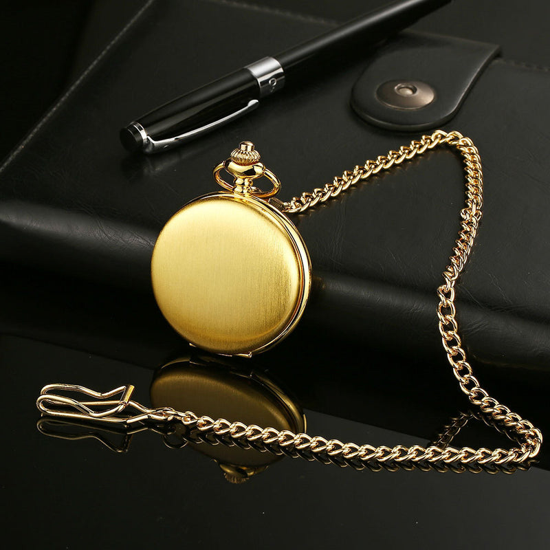 Retro All-Match Alloy Quartz Chain Pocket Watch