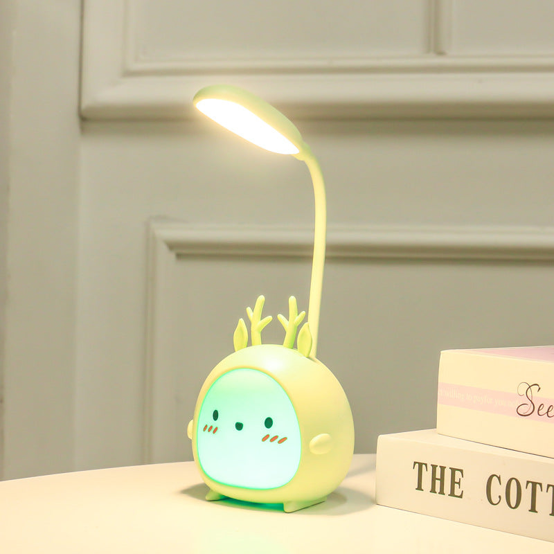 Cartoon Deer Cute Led Charging Eye Protection Student Bedroom Dormitory Folding Reading Lamp