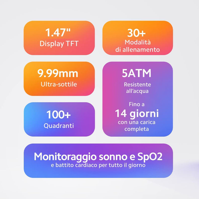 Redmi Smart Band 2, Schermo TFT 1.47", Corpo Ultra-Slim, Monitoraggio Del Sonno, Spo2 E Frequenza Cardiaca, Resistenza All&