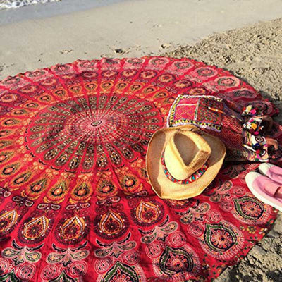 Round Carpet Scarf Mandala Tapestry