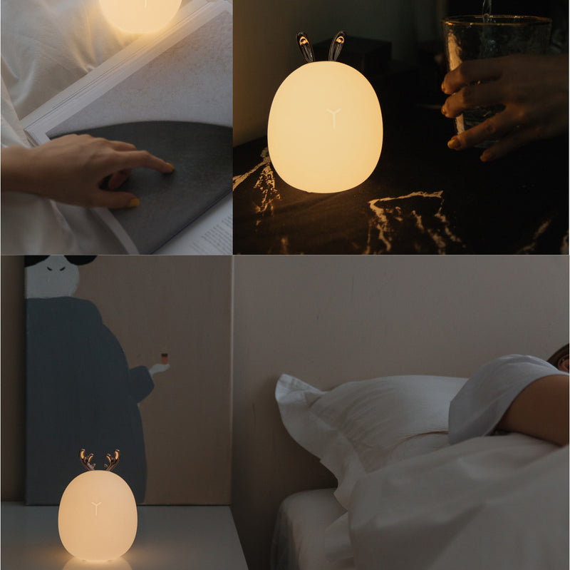 Cute pet silicone touch led night light