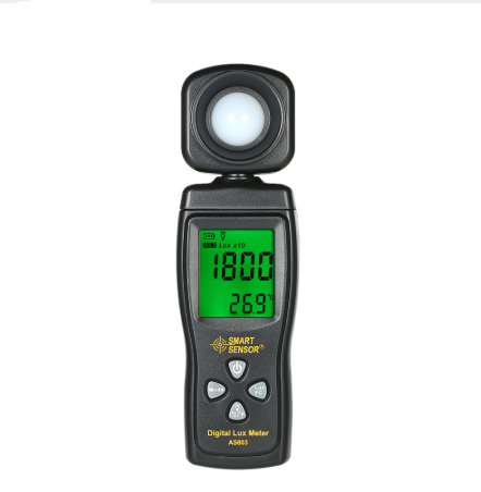 SMART SENSOR AS803 Mini Digital Lux Meter LCD Display Illuminometer UV Radiometers Photometer Luxmeter Light Meter 0-200000 Lux