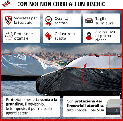 Telo Copriauto Antigrandine, Perma Protect, Vincitore Prezzo-Prestazioni* Copertura per Auto Antigrandine, Telone Protettivo Idrorepellente, Copriauto Traspirante M