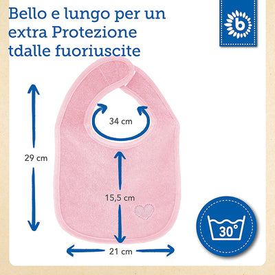 | Neonato | 0-3 Mesi | Bavaglini Pappa Svezzamento | Impermeabili | Cotone