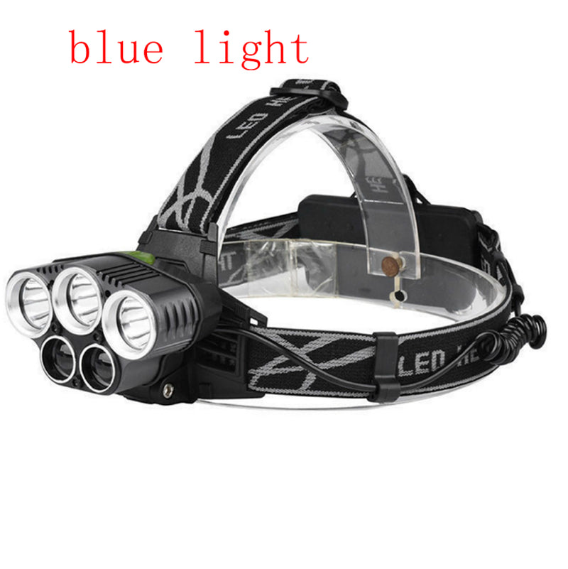 6-Mode USB Rechargeable Outdoor Night Fishing 5LED Headlight