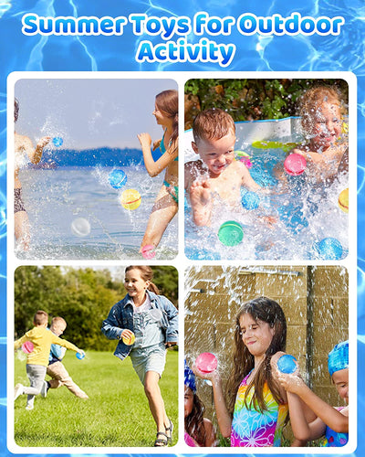 Palloncini D'Acqua Riutilizzabili, Autosigillanti E Riempimento Rapido Giocattoli Da Piscina in Silicone Senza Lattice, Giochi D'Acqua per Bambini Adulti Famiglia Giochi Estivi Da Giardino (15 Pezzi)