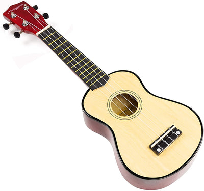 UK-212-A Ukulele Soprano Con Custodia per Ukulele E Taccuino, Naturale