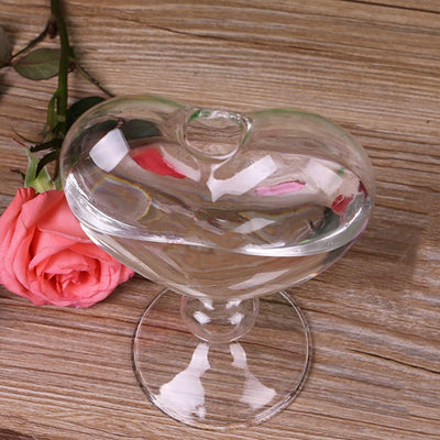 Vaso Da Fiori a Forma Di Cuore, Vaso Da Fiori in Vetro a Forma Di Cuore, Vaso Da Tavolo, Vaso Da Appoggio per La Casa