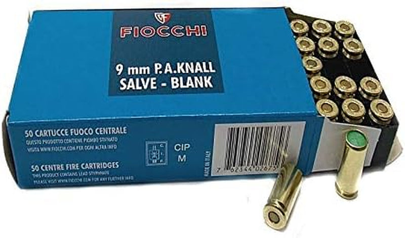 Cartucce a Salve Calibro 9Mm PAK (50 Pezzi)