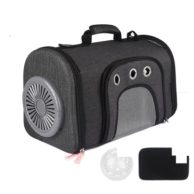 Pet Out Bag with Fan Side Mesh Ventilation