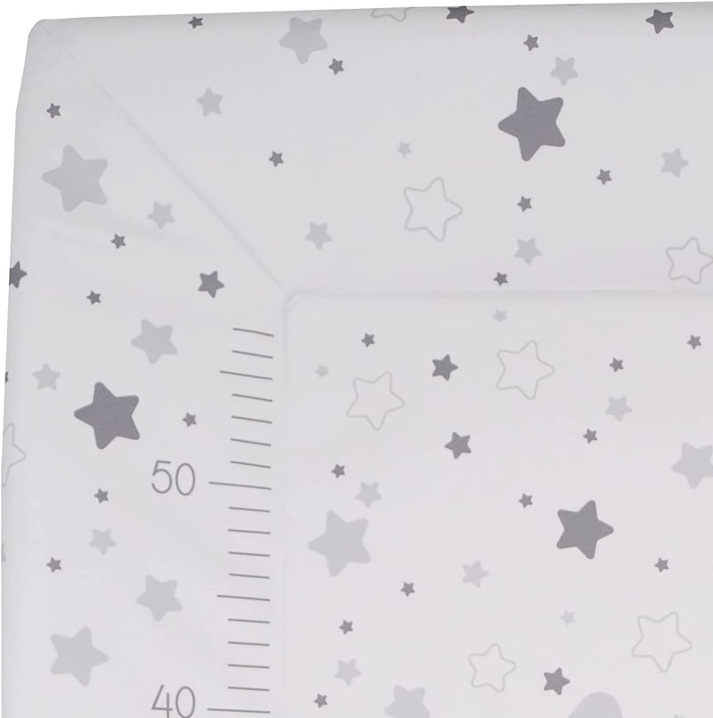 Fasciatoio Luxury Star Grey 50 X 70 Cm - Con Tabella Altezza Stampata, 0.6 Milliliters, 1 Piece, 1