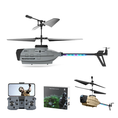 KY202 Black Bee 4CH 6-Axis 4K Dual Camera Air Gesture Obstacle Avoidance Intelligent Hover RC Helicopter RTF