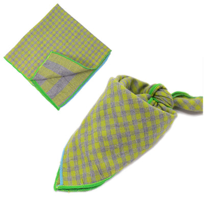 Plaid Double Sided Cotton Pet Scarf