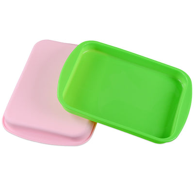 Spot Wholesale Silica Gel Cake Mold Oven with Baking Tool Resistant to High Temperature Rectangular Cake Baking Tray