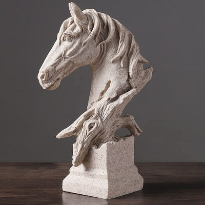 Sculture, Animale Decorativo, Testa Di Cavallo,Statue Decorative, Figure Decorative, Statuette Decorative Casa, Soggiorno Decorativo Moderno Da Appoggiare, Scultura Astratta in Poliresina, Idea Regalo