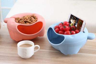 Creative desktop trash can use bedroom living room office mini - lazy people's small table bed lazy fruit tray