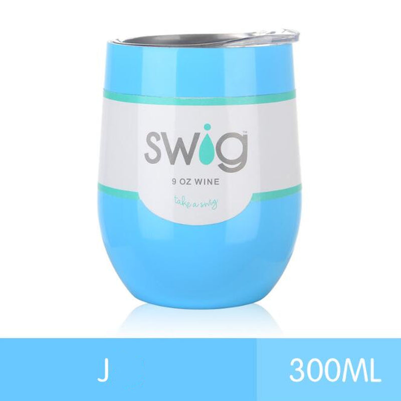 2021 Hot Drink Cups 9 Унц. the Egg in the Form of a 304 Stainless Steel Drink Tumber Mug Lid Wine Beer Vacuum Thermos Cup