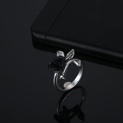 Alloy Personality Plant Ladies Rose Ring