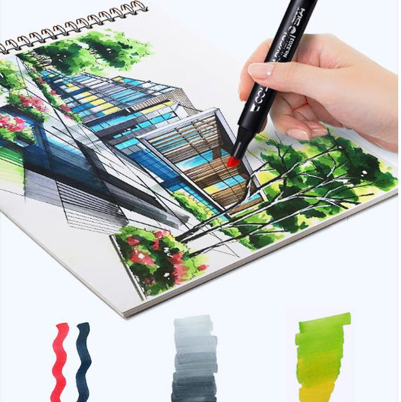 Double-Headed Alcohol Oily Color Animation Paint Pen for Professional Art Students