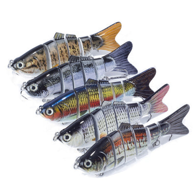 Fishing Bait Hard Bait Section 6 Lures Lure 10Cm 17G Shallow Water Simulation Color Multi Section Road Sub Bait