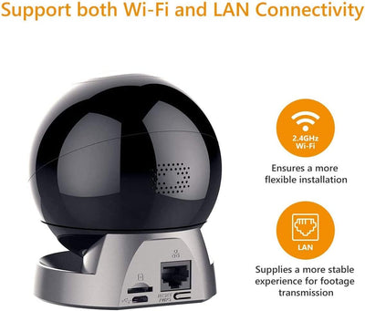 Telecamera Wi-Fi Interno, Videocamera Di Sorveglianza 1080P, Crociera Automatica & Tracciamento Intelligente, Sirena+Faretto & Audio Bidirezionale, Compatibile Con Alexa, Ranger PRO Aggiornato