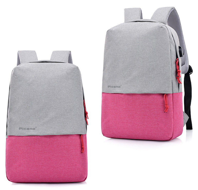 Cross Border Picano Custom Computer Bag Backpack Leisure Student Package Men and Women Multi-Functional USB Charging Knapsack