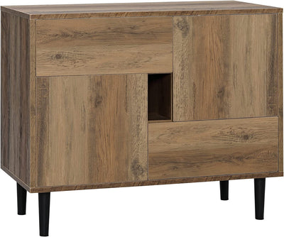 Mobile Da Salotto E Soggiorno in Legno Con Cassetti E Armadietti, Credenza Moderna in Stile Nordico, 76.5X39.5X64.5Cm