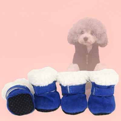 Waterproof Winter Dog Boots Socks Pet Dog Shoes Anti-Slip Puppy Cat Rain Snow Booties Footwear for Small Dogs