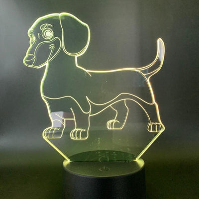 Dachshund 3D Night Light Desk USB Battery Decorative Light