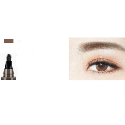 Four-Prong Bifurcated Liquid Eyebrow Pencil