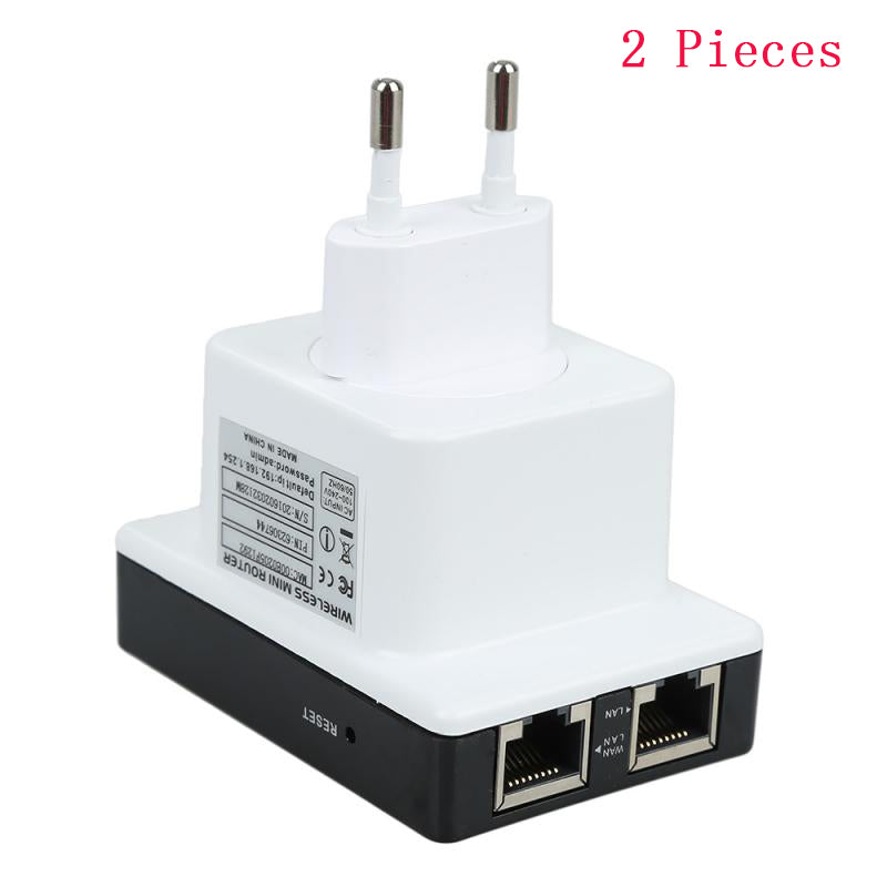 300M Wifi Repeater Wireless Network Signal Amplifier Dual Network Port Wireless Repeater