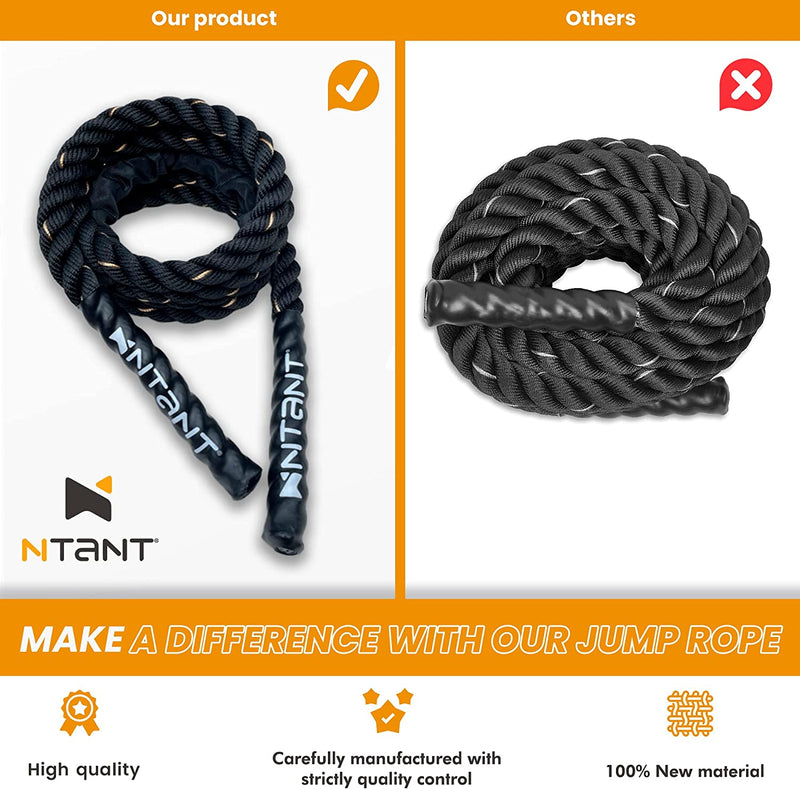 Battle Rope, Corda Pesante, per Allenamento, Fitness, Costruzione Muscolare, Allenamento Della Forza, Corda per Saltare per La Casa, per Interni Ed Esterni