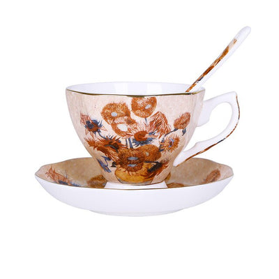 European Style Small Luxury Coffee Cup Ceramic Mug