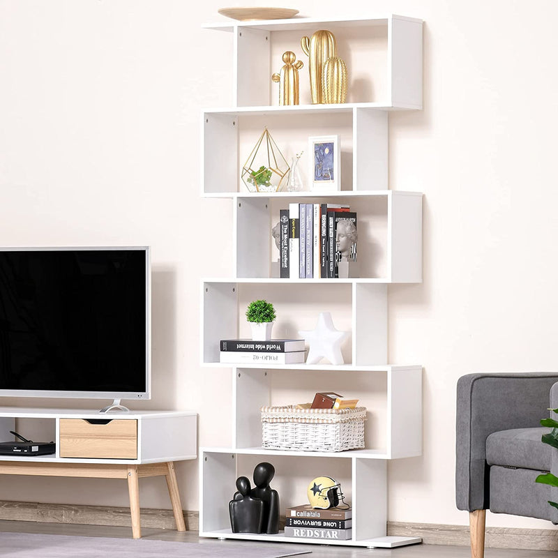 Libreria Di Design Mobili Ufficio Scaffale in Legno 80X24X191Cm Bianco