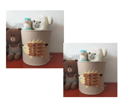 Cartoon Felt Storage Basket Toy Storage Bucket Portable Laundry Storage Basket