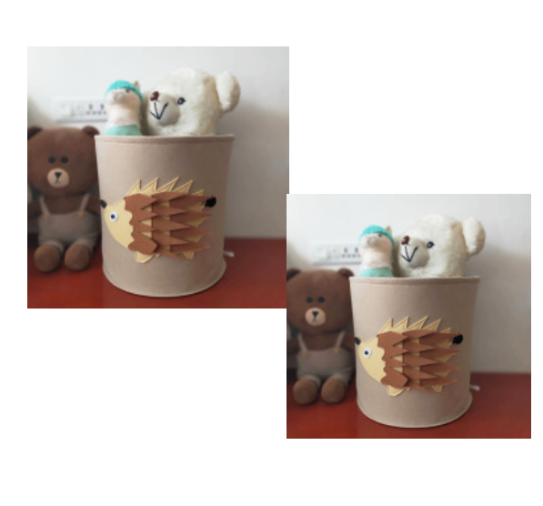 Cartoon Felt Storage Basket Toy Storage Bucket Portable Laundry Storage Basket