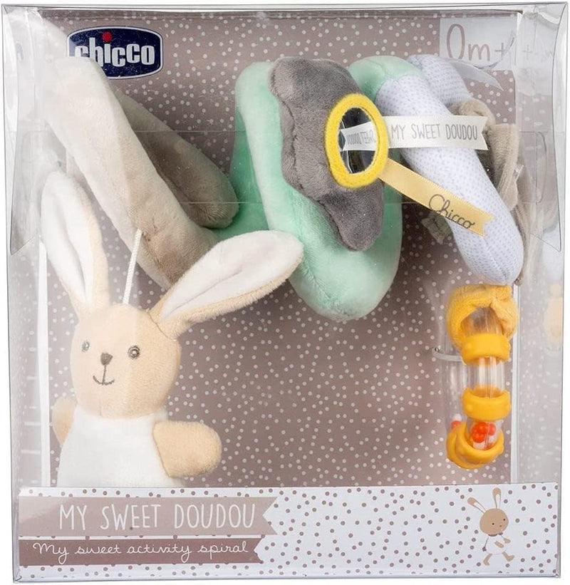 - Gioco Fune Passeggio My Sweet Doudou, in Morbido Tessuto Velour E Tessuti Diversi, Con 3 Attività Di Gioco, Agganciabile Facilmente a Passeggino E Carrozzina, Beige, Età 0 Mesi+