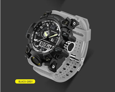 SANDA Military Watch Waterproof Sports Watches Men'S LED Digital Watch Top Brand Luxury Clock Camping Diving Relogio Masculino