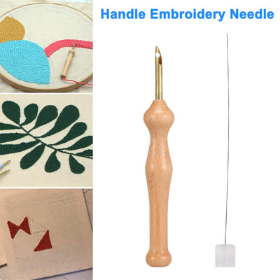 Embroidery Needle, Poke Embroidery, Handmade Wood Poke Poke Set