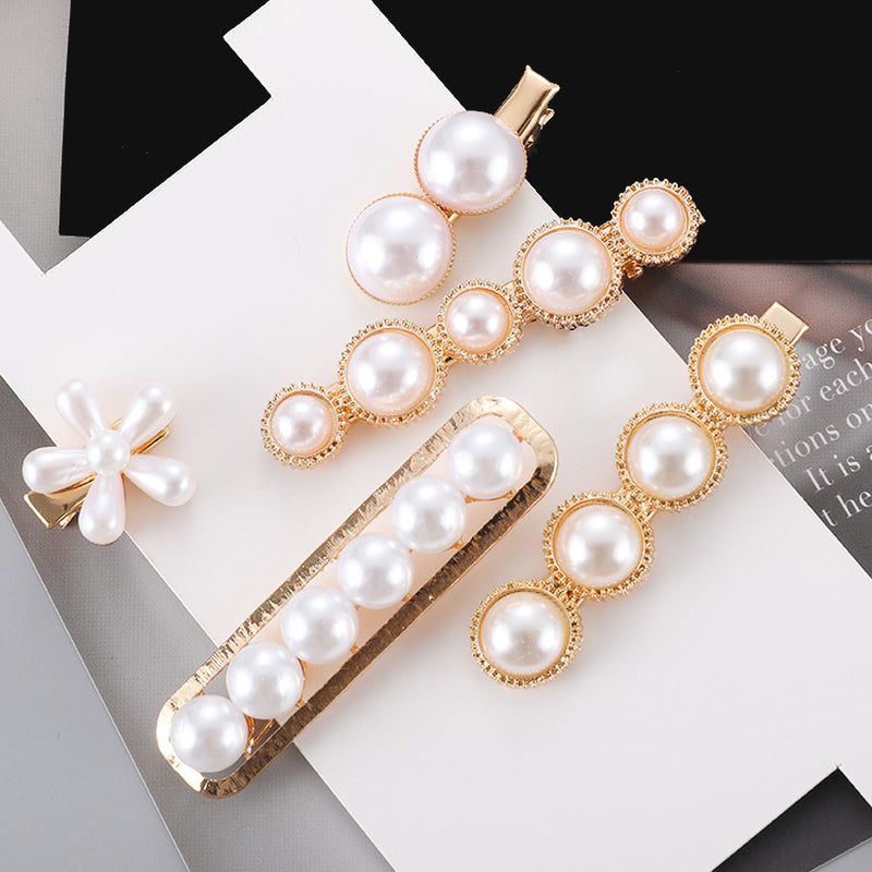 Slip-On Pearl Bow Hair Clip