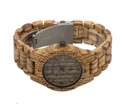 Men'S Simple Ultra-Thin Wood Watch Creative Gift Quartz Watch