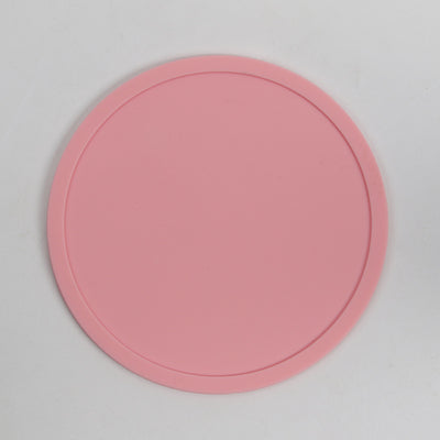 Simple Style Candy Color Silicone 10CM round Coaster