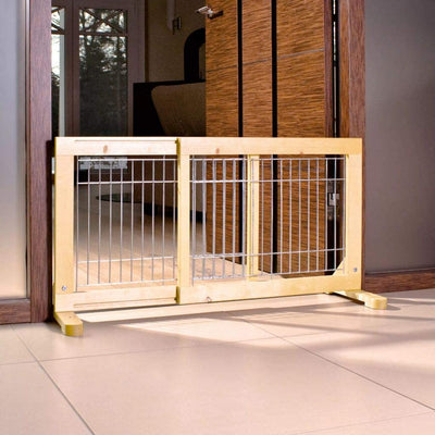 3944 - Cancelletto per Cani, Legno Di Pino, 65-108 × 50 Cm