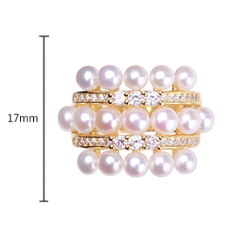 Freshwater Pearl Multi-Bead Ring