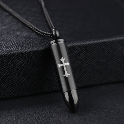 Cross Necklace Cool Trendy Handsome Necklace Stainless Steel Men'S Pendant Necklace